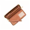 Michael Kors Women's Jet Set Travel Continental Wallet in Vanilla Signature Coated Canvas with Gold-Tone Hardware