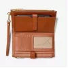 Michael Kors Jet Set Travel Continental Wristlet Wallet 35F8GTVW0LLUG - Saffiano Leather, Luggage, Gold-Tone Hardware