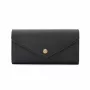 Michael Kors Jet Set Travel Phone Case Wallet, Black Saffiano Leather, Gold-Tone Hardware, Zip-Around Closure, Detachable Wristlet Strap, 6 Card Slots, Bill Compartment, Phone Compartment