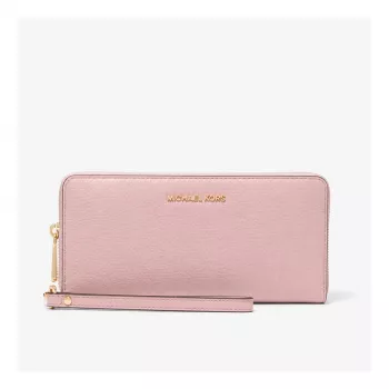 Michael Kors Jet Set Travel Powder Blush Saffiano Leather Wristlet