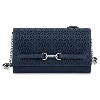 MICHAEL KORS Jet Set Travel Saffiano Leather Crossbody Bag Navy