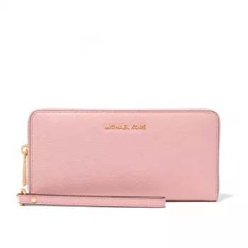 MICHAEL KORS Jet Set Travel Saffiano Leather Flat Multifunction Pouch Powder Blush 35S6GTVE9LPOW