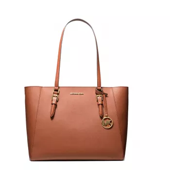 MICHAEL KORS Jet Set Travel Saffiano Leather Tote Bag Set - Luggage - Women's 35R3GCFT3TLUG (33x28x12cm)