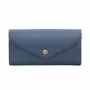 Michael Kors Jet Set Travel Saffiano Leather Wristlet Wallet Navy Gold-Tone