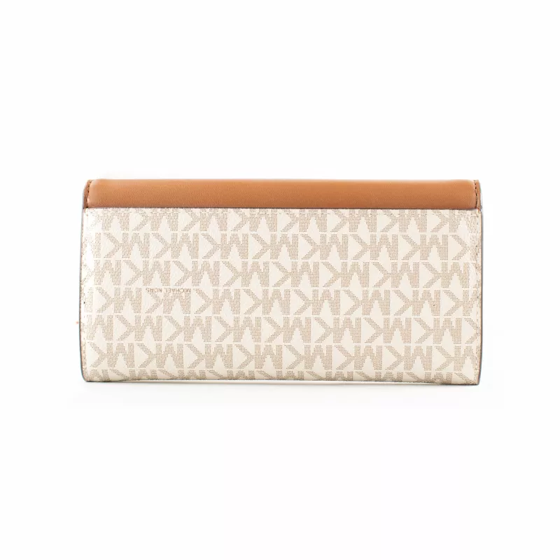 Michael Kors Jet Set Travel Vanilla Signature Coated Canvas Crossbody Bag 35F3GTVE7BVAN