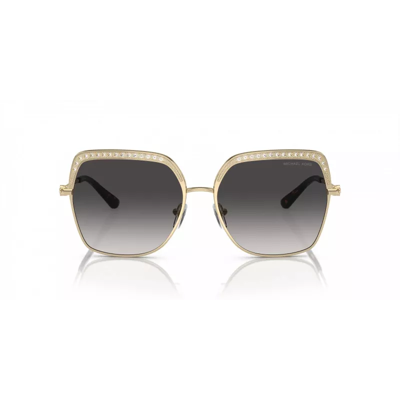 Michael Kors MK1141-10188G Women's Sunglasses - Black Acetate Frame, Grey Gradient Lens, 57mm