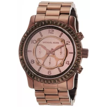Michael Kors MK5543 Women's Rose Gold-Tone Stainless Steel Chronograph Watch 43mm
