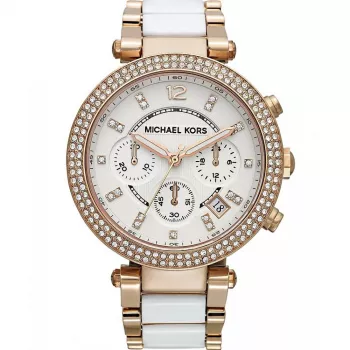 Michael Kors MK5774 Women's Rose Gold-Tone Stainless Steel Chronograph Watch 39mm