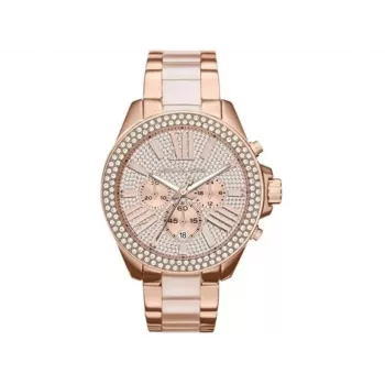 Michael Kors MK6096 Women's Rose Gold-Tone Stainless Steel Chronograph Watch 42mm