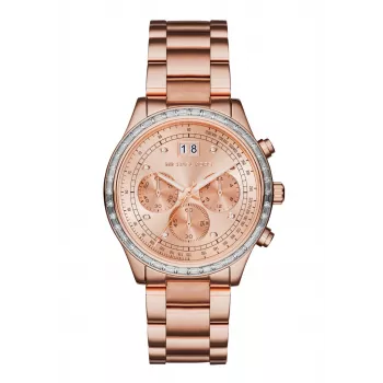 Michael Kors MK6204 Women's Rose Gold-Tone Stainless Steel Chronograph Watch 40mm