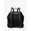 Michael Kors Unisex Backpack 30S4SRKB7CBLA – Black Pebbled Leather, Top Zip, 34x35x14 cm