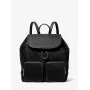 Michael Kors Unisex Backpack 30S4SRKB7CBLA – Black Pebbled Leather, Top Zip, 34x35x14 cm