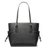 Michael Kors Voyager Women's Black Crossgrain Leather Tote Bag 31x28x15 cm