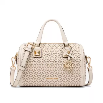 Michael Kors Women's Jet Set Charm Crossbody Bag 35S6GGYC1YLTC Brown/Acorn Signature Coated Canvas