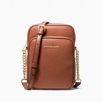Michael Kors Women's Greenwich Small Shoulder Bag in Luggage Saffiano Leather