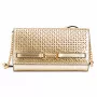 Michael Kors Women's Jet Set Charm Crossbody Bag Signature Logo Canvas Gold-Tone Hardware 22x15x4 cm