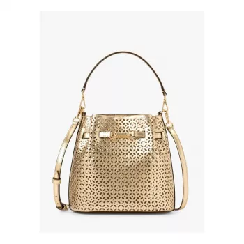 Michael Kors Women's Jet Set Travel Crossbody Bag 35S6G2ZC1KPAL - Signature Canvas, Gold-Tone Hardware