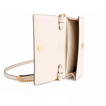 MICHAEL KORS Women's Jet Set Travel Saffiano Leather Crossbody Bag 35S6G2ZC7YLTC 22x15x4cm