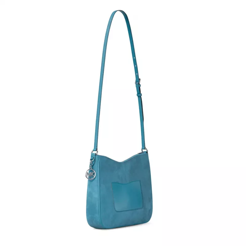 Michael Kors Women's Jet Set Travel Saffiano Leather Dome Crossbody Bag - Navy