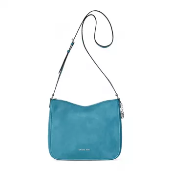 Michael Kors Women's Jet Set Travel Saffiano Leather Dome Crossbody Bag - Navy