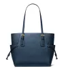 MICHAEL KORS Women's Jet Set Travel Saffiano Leather Tote Bag Navy 35S5GV6T7LNAV