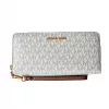 Michael Kors Women's Jet Set Travel Trifold Wallet in Signature Coated Canvas, Gold-Tone Hardware - 35F8GTVT3BVNL