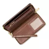 Michael Kors Women's Jet Set Travel Wristlet Brown Signature Canvas Zip-Around Gold-Tone Hardware 35S6GTVE9BBRO