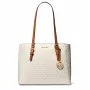 Michael Kors Women's Saffiano Leather Bag Set – Tote and Pouch (Vanilla) – Model 35F3GCFT9TVAN