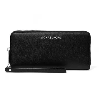 MICHAEL KORS Women's Saffiano Leather Zip-Around Wallet & Phone Case, Black (Jet Set Travel) - 35S6STVE9LBLA