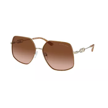 Michael Kors Women's Sunglasses MK1127J10143B Rose Gold Metal Frame Brown Gradient Lens 59mm