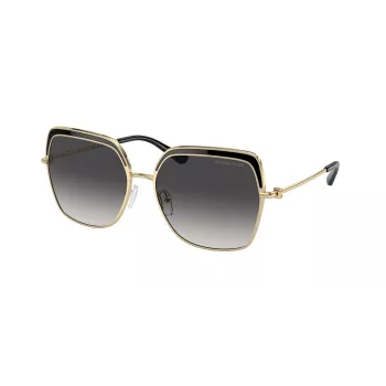 Michael Kors Women's Sunglasses MK1141-10148G Rose Gold Butterfly Frame Grey Gradient Lens 57mm