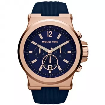 Michael Kron MK8295 Men's Quartz Chronograph Watch 48mm Stainless Steel Blue Dial