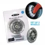 Micro Mini Scooter Wheels with LED Lights - 120mm PU Replacement Wheels for Micro Mini Original/Deluxe/3in1 (White LED, Transparent, Pair)