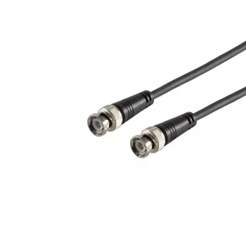 MICROCONNECT BNC Male to BNC Male RG-59 Coaxial Cable, 75 Ohm, 1m, Black