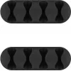 Microconnect CABLEMANA-16 Cable Organizer, Self-Adhesive, 5 Channels, Black, 2 Pieces