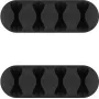 Microconnect CABLEMANA-16 Cable Organizer, Self-Adhesive, 5 Channels, Black, 2 Pieces