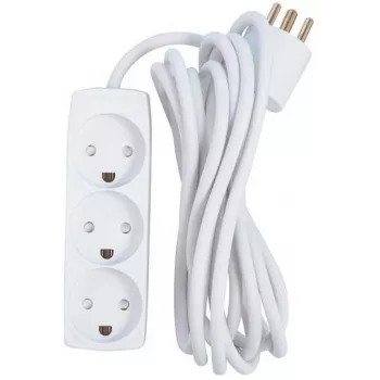 Microconnect GRU033WDK Power Extension Cable 3m – 3 Schuko Outlets, 16A, 3680W, Indoor, White