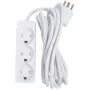 Microconnect GRU033WDK Power Extension Cable 3m – 3 Schuko Outlets, 16A, 3680W, Indoor, White