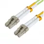 MICROCONNECT LC/UPC to LC/UPC OM5 Duplex Fiber Patch Cable 100m – Lime Green LSZH