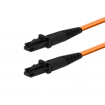 MICROCONNECT MTRJ/UPC to MTRJ/UPC 0.5m OM1 Duplex Fiber Patch Cable, Orange