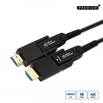 MicroConnect Premium Optic Fiber HDMI Type A Active Optical Cable, 4K, 10m, Black