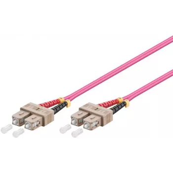 MICROCONNECT SC/UPC to SC/UPC OM4 Fibre Patch Cable 15m - Aqua LSZH Duplex
