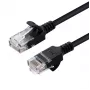 MICROCONNECT U/UTP CAT6 0.3m Black Slim Ethernet Patch Cable