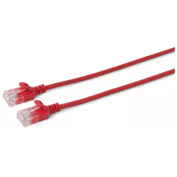 MICROCONNECT U/UTP CAT6 0.5m Red Slim Ethernet Patch Cable