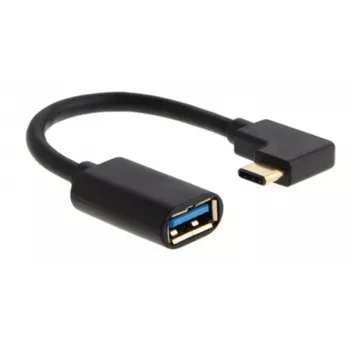 MICROCONNECT USB-C Angled Male to USB 3.0 Type-A Cable, 0.5m, Black