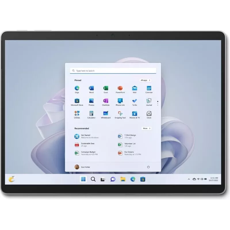 Microsoft Surface Pro 9 13-inch 2-in-1 Laptop, Intel Core i5-1235U, 8GB RAM, 256GB SSD, Platinum