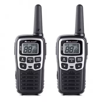 Midland XT50 2x PMR446 Handheld Two-Way Radio Grey