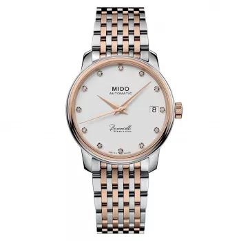 MIDO Baroncelli III Lady Diamonds Women's Automatic Watch M027207220160 33mm Rose Gold PVD