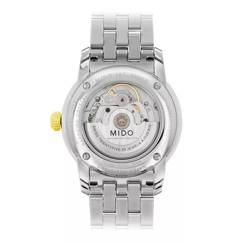 MIDO Men's Watch M86009261 Baroncelli III 38mm Automatic Silver Dial Black Leather