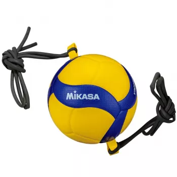 Mikasa V300W-AT-TR Training Volleyball with Elastic Tethers, Size 5, Yellow/Blue